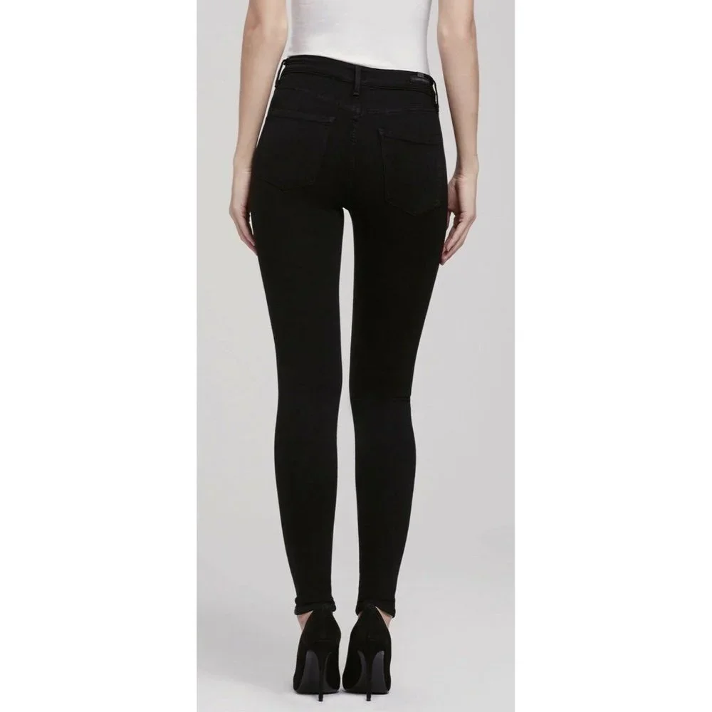 Citizens of Humanity Rocket High Rise‎ Skinny Black Raw Hem 24 Stretch $188